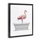 Stupell Industries Traditional Flamingo in Bath Floater Framed Canvas Wall Art Design by Annalisa Latella